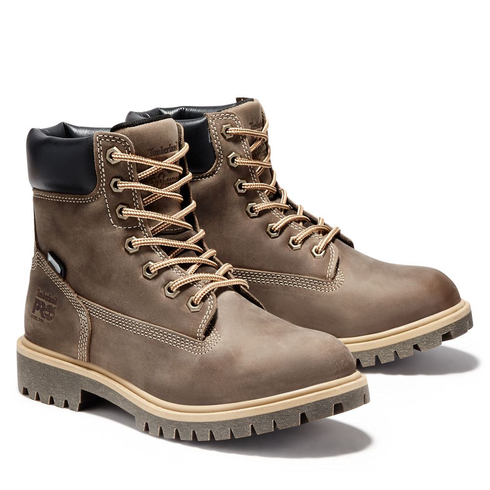 Bocanci De Muncă Timberland Dama Maro - Pro® Direct Attach 6\" Steel Toe - Romania - RYQPGB104